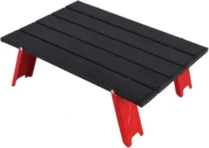 Toyvian Camping Table Mini Portable Table Red Aluminum Alloy