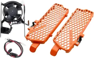 Trail Tech Digital Fan and Radiator Guard Kit Orange