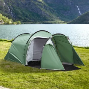 TrailHaven 4P Dome Tent – Dual-Room Shelter with Weatherproof Vestibule