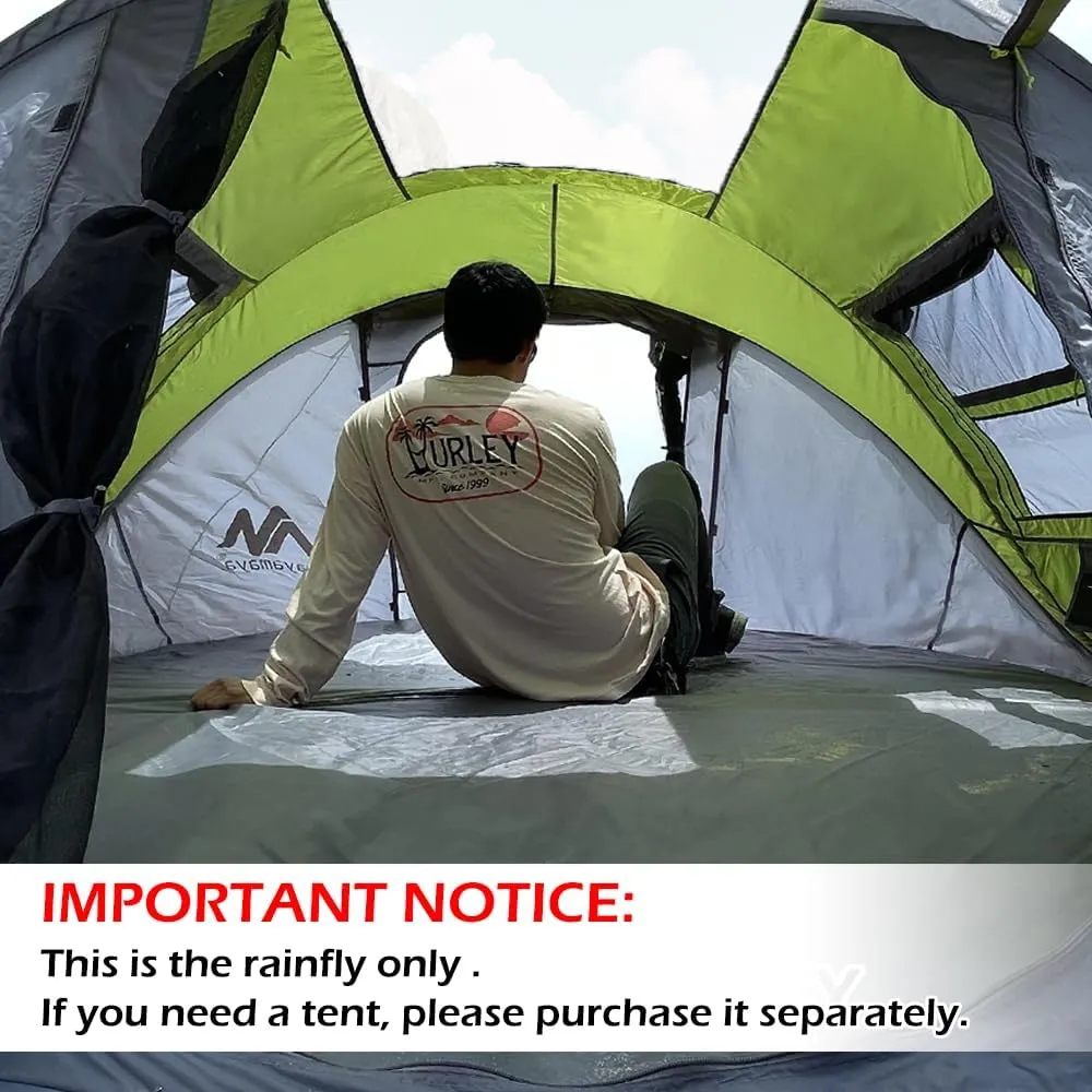 Transparent Tent Tarp Replacement for Ayamaya 4 Person Pop up Tent,Clear Part of Camping Rain Tarp Over Tent 3.7 * 3.4ft,Wide Field of View in Rainy Days/Moonlit Night/Stargazing/Beach/Camping