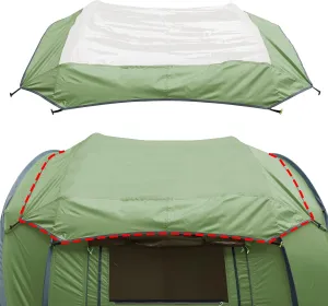 Transparent Tent Tarp Replacement for Ayamaya 4 Person Pop up Tent,Clear Part of Camping Rain Tarp Over Tent 3.7 * 3.4ft,Wide Field of View in Rainy Days/Moonlit Night/Stargazing/Beach/Camping