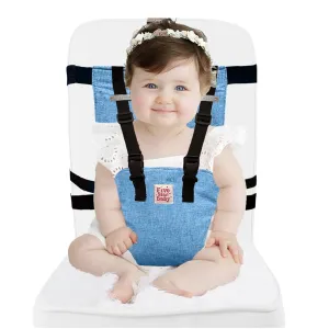 Travel Harness Seat for Toddlers - Portable High Chair for Travel | Baby Seat Harness for Golf Carts and Dining | Compact Chair for Babies - Blue