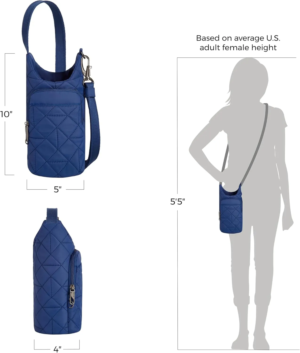 Travelon Anti-Theft Boho Insulated Water Bottle Tote