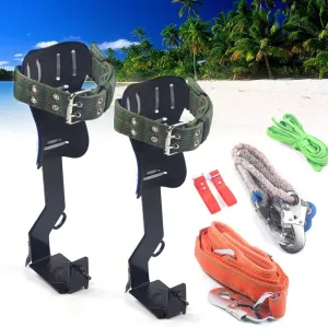 Tree Pole Climbing Spike Set Safety Belt Straps Portable