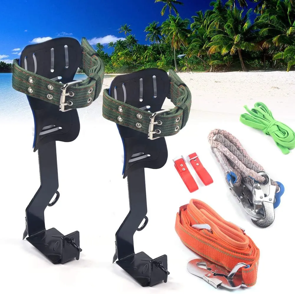 Tree Pole Climbing Spike Set Safety Belt Straps Portable