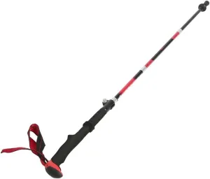 Trekking Poles, Walking Poles Hiking Poles Collapsible 5-Sections Trekking Hiking Poles Carbon Fiber Walking Stick Alpenstock Anti-Shock Man Red