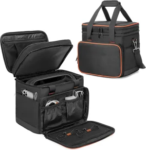 Trunab Double-Layer Carrying Case Compatible with Jackery Portable Power Station Explorer 500, Battery Case with Waterproof Bottom and Upper Compartment for Charging Accessories