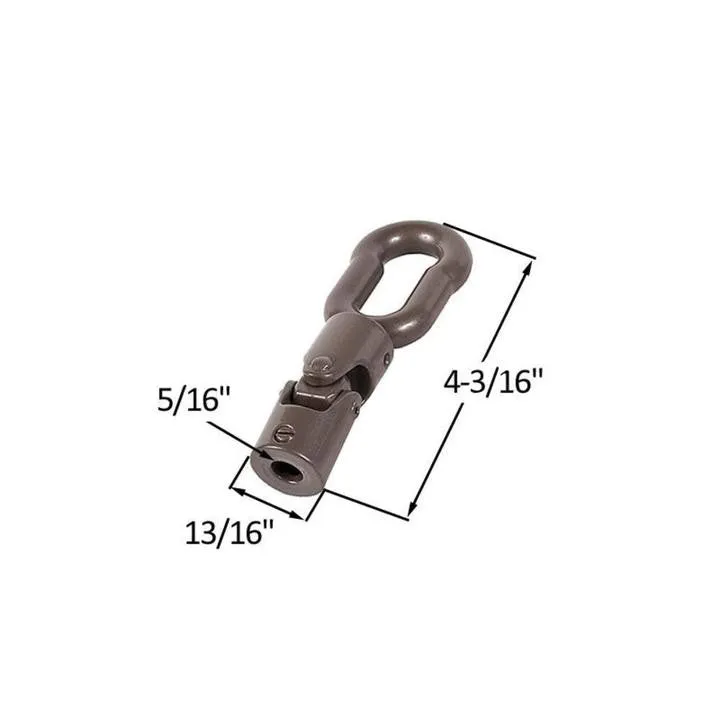 Truth Hardware 45 Degree Universal Joint with Pole Eye for 5/16" Spline Size - Brown