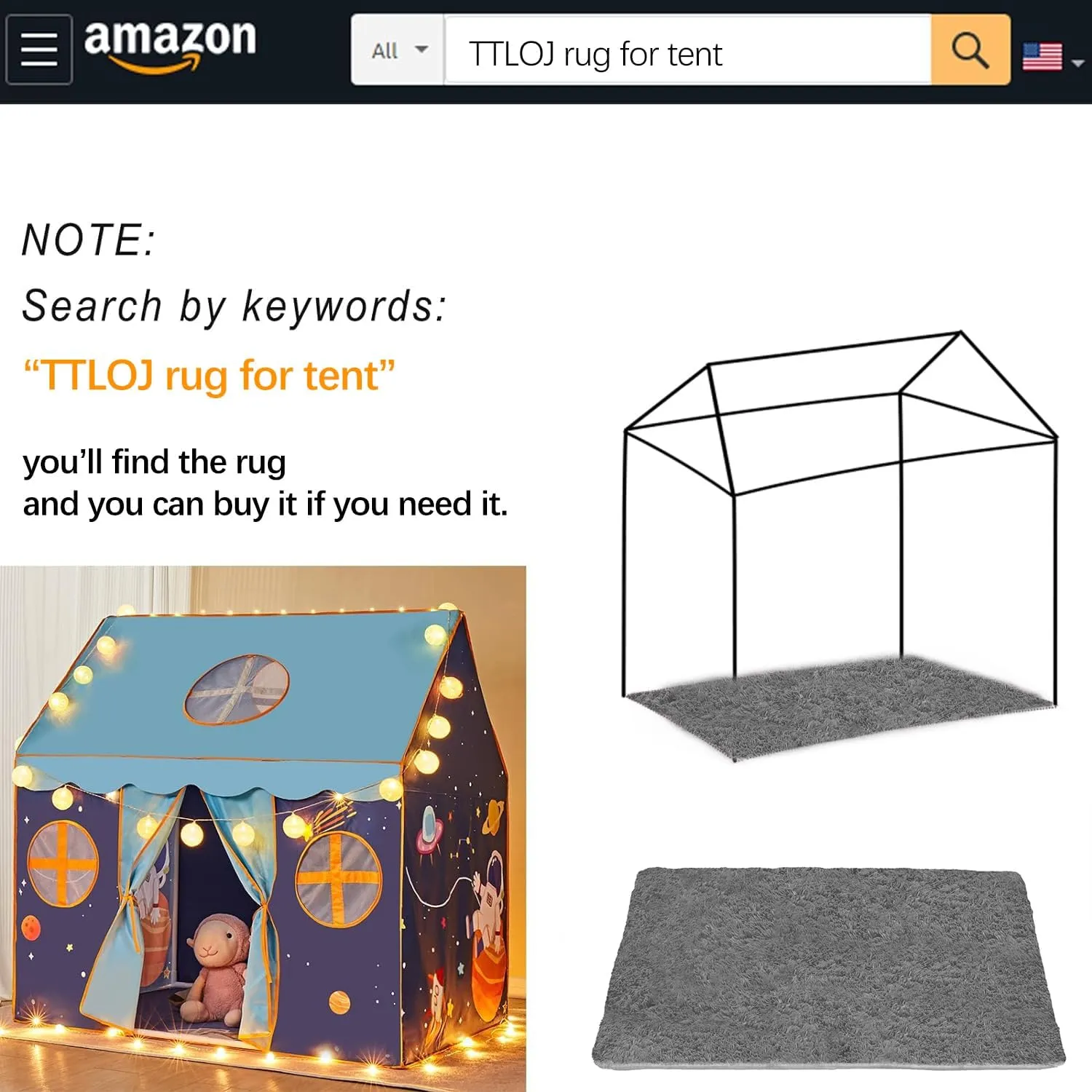 TTLOJ Gift for Christmas Outer Space Style Play Tents with Small String Lights for Boys Girls, Large Playhouse Castle Toy for Toddler Play House, Teepee Tent Indoor Outdoor (Ball Lights NOT Included