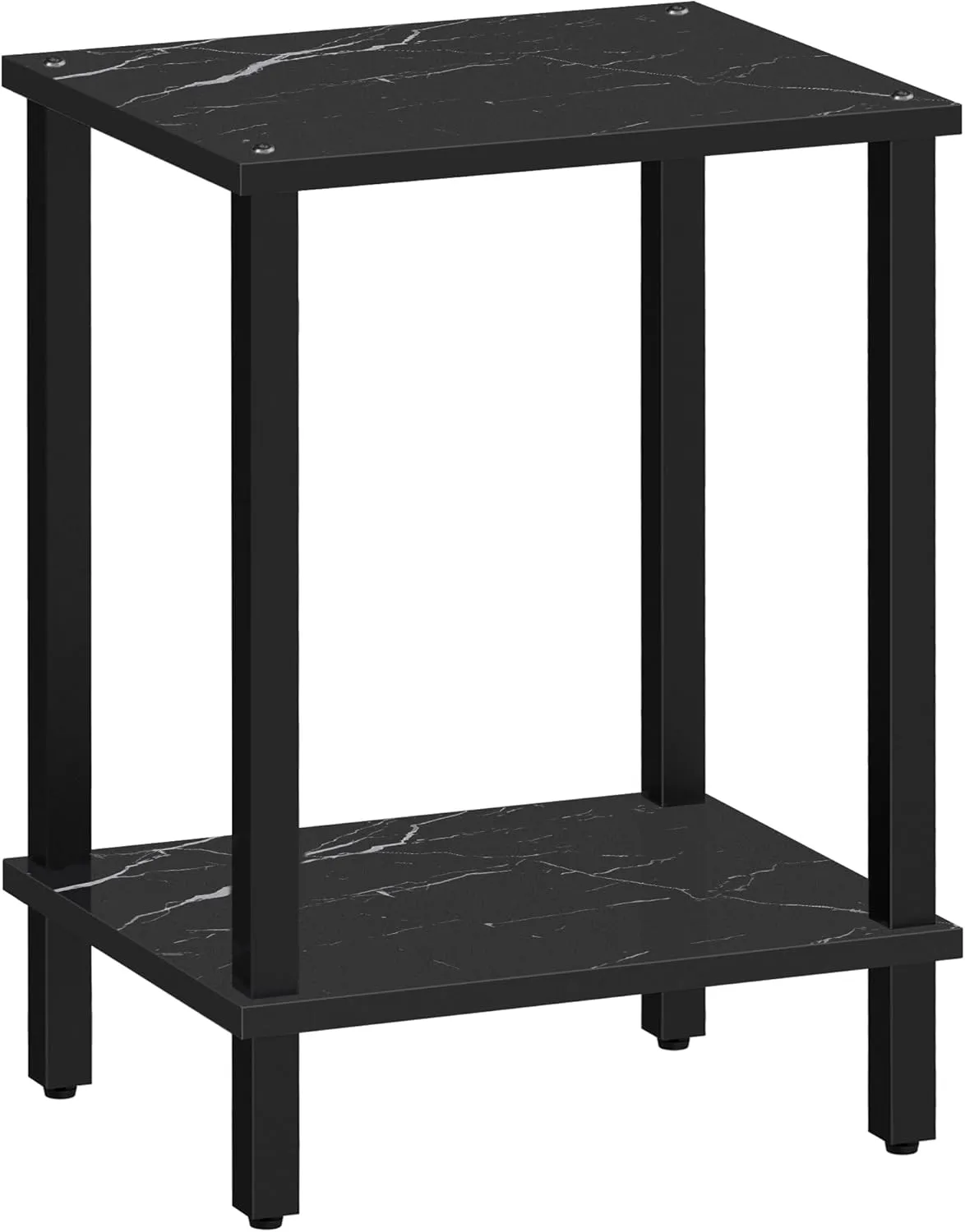 TUTOTAK End Table, Side Table, Nightstand, 2-Tier Storage Shelf, Sofa Side Table for Small Space, Living Room, Bed Room TB01BMK034