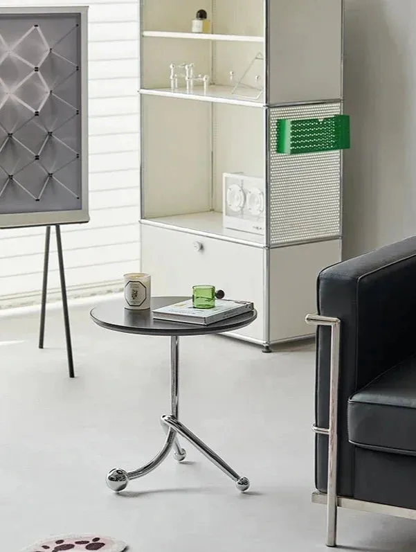 Twisted Stainless Steel Vintage Round Side Table