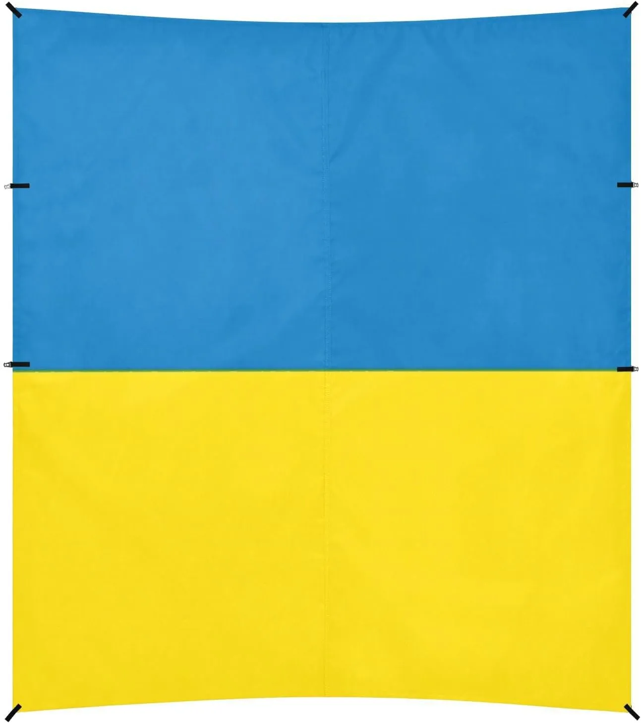 Ukraine Flag Blue Yellow Ukrainian National Foldable Beach Tent UPF50 Water-Resistant Portable Sun Shelter with Sand Shovel, Sandbags for Camping Trips, Fishing, Backyard Fun or Picnics