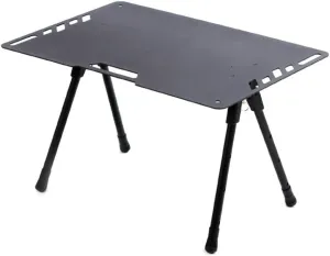 Ultra Lightweight Camping Table with Carry Bag Portable Folding Table Adjustable Legs Aluminum Outdoor Table, Black