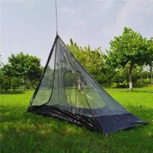 Ultralight Half Mesh Tent for Tipi Hot Tent 1-2 Person Mesh Camping