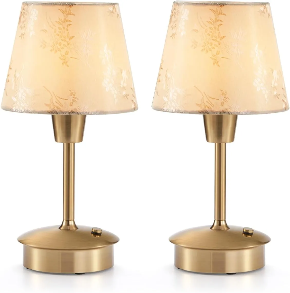UMEXUS 2 Pack Small Cordless Table Lamp for Restaurant Dinner Table, 5200mAh Battery Operated Touch Lamps, Rechargeable Dimmable Portable Night Light for Bedside Dining Room Patio Kitchen Outdoor