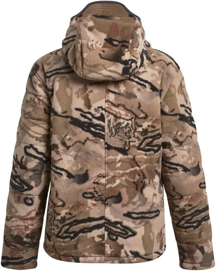 Under Armour Women's Rut Windproof Jacket | Silent Microfleece with Scent Control | Camo Jacket for Women | Sherpa Lining