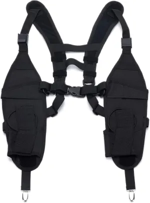 Universal Double Radio Shoulder Harness Holster Chest Holder Vest for Two Way Radio Search Rescue Essentials