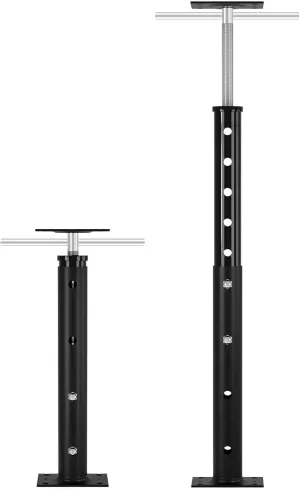 【Upgraded】 2 Pack Adjustable House Floor Jacks Post Pole for Leveling,Height 18" to 35" Telescoping Jack for Temporary Support,Black