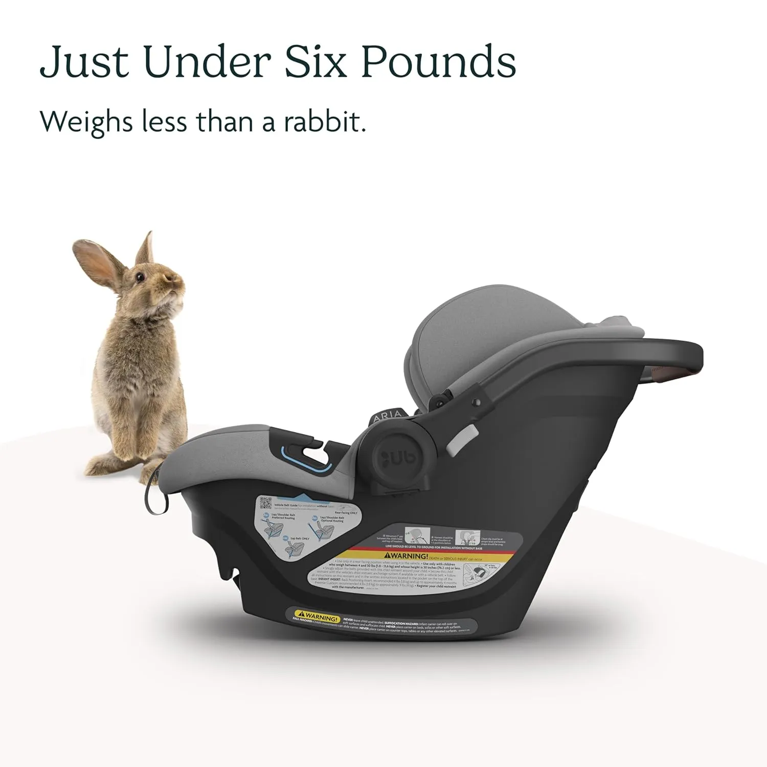 UPPAbaby Aria Lightweight Infant Car Seat/Just Under 6 lbs for Easy Portability/Base with Load Leg   Infant Insert Included/Direct Stroller Attachment/Anthony (Grey/Chestnut Leather)