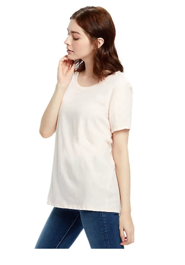 US Blanks Ladies' Short-Sleeve Loose Fit Boyfriend Tee