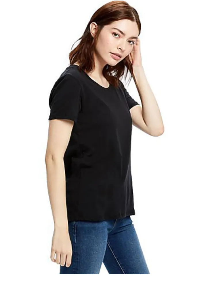 US Blanks Ladies' Short-Sleeve Loose Fit Boyfriend Tee