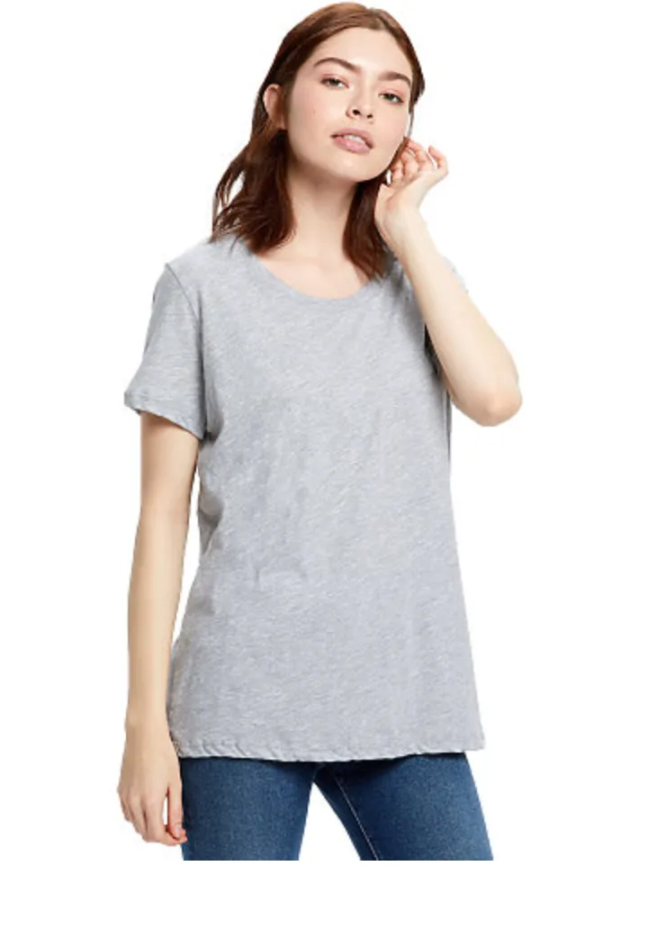 US Blanks Ladies' Short-Sleeve Loose Fit Boyfriend Tee