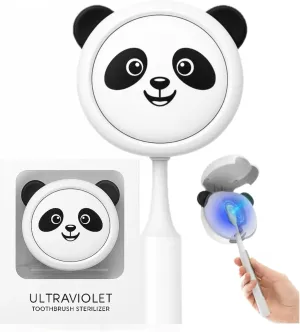 UV Toothbrush Sanitizer Holder - Panda Cute Toothbrush Holder, Rechargeable Travel Toothbrush Case, Wall Mount Toothbrush Holder, Portable Toothbrush Travel Case