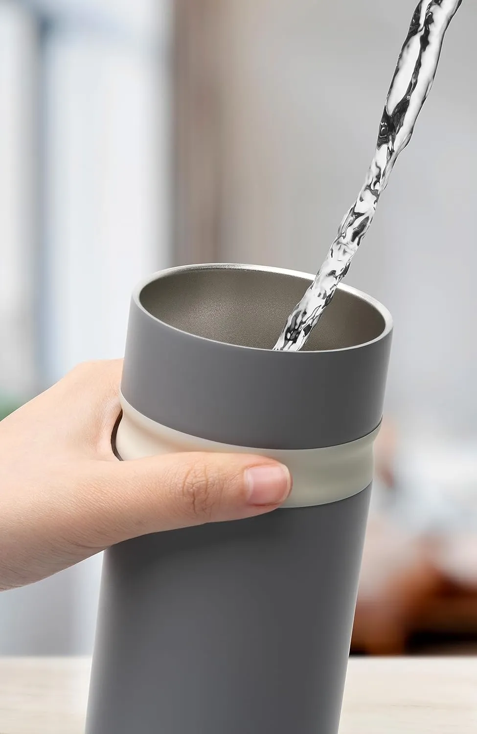 Uvio Straw Bottle (Elephant Gray)