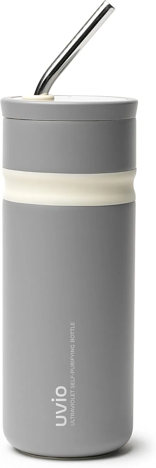 Uvio Straw Bottle (Elephant Gray)