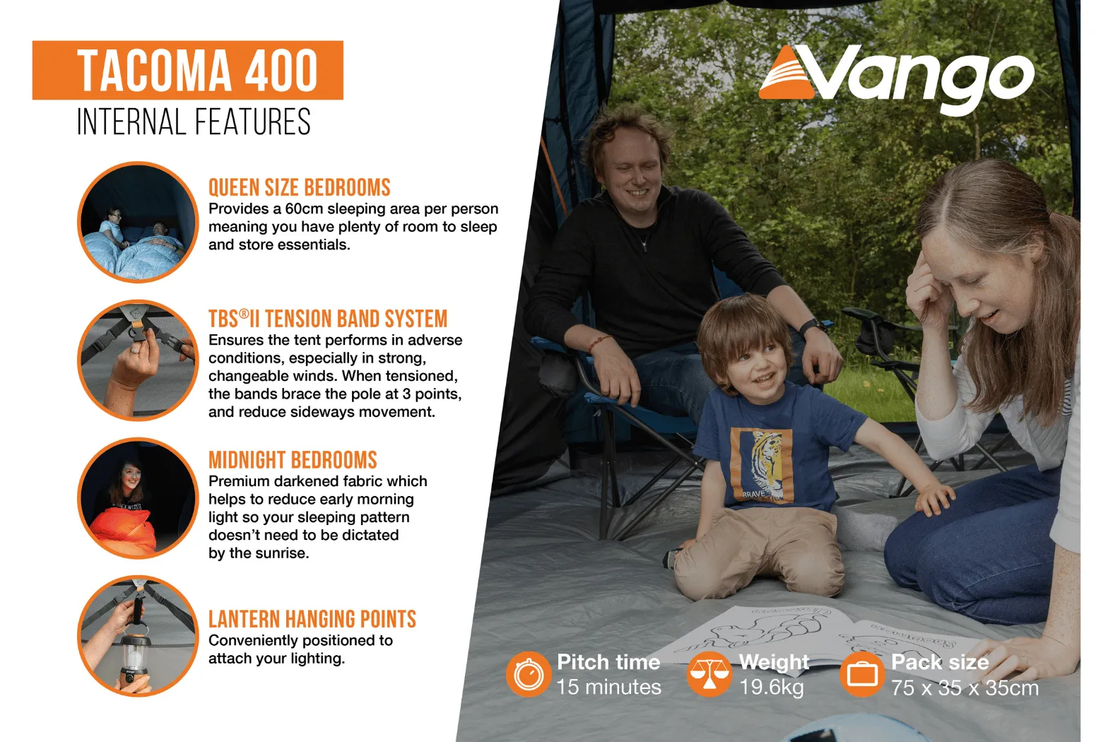 Vango Tacoma 400 Tent Package (Footprint Included)