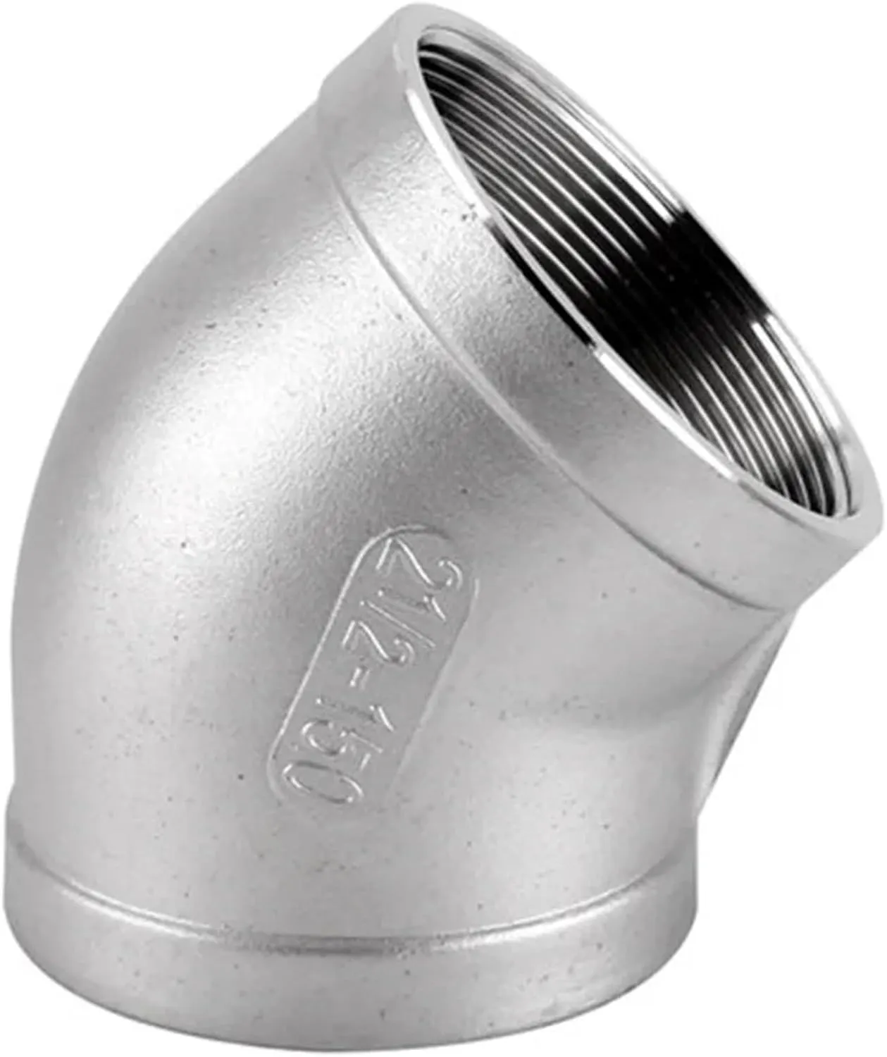 VELORE 304 stainless steel 45 degree elbow 1/8-3/4 1" 1.2 "internal and external wire double internal tooth water pipe joint fittings(F-M 1 inche)