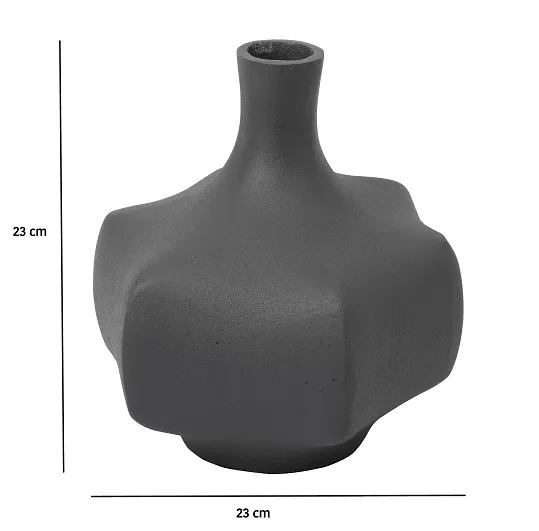 Verdant Metal  grey texture Vase
