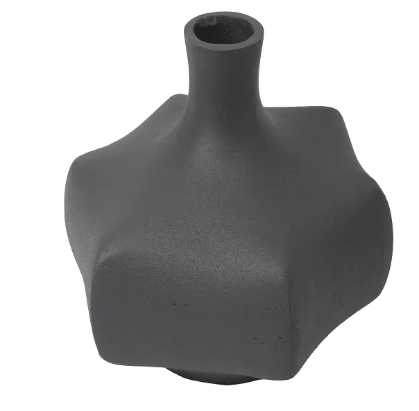 Verdant Metal  grey texture Vase