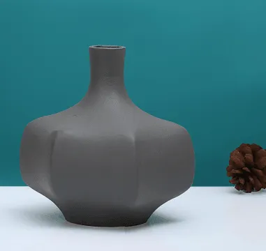 Verdant Metal  grey texture Vase