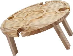 VICASKY Folding Camping Table Portable Low Beach Table for Outdoor Picnics Lightweight and Easy to Carry for Wine Fruit and Dining Camping Accessory