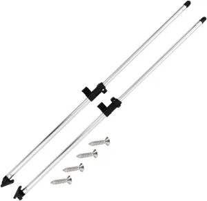 vidaXL 2X Bimini Top Support Poles Adjustable Rear Support Poles Marine Boat Cover Bimini Top Support Telescoping Pole System Aluminum