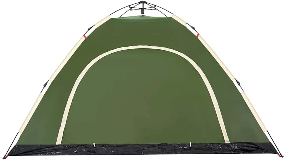 vidaXL Camping Tent 5-Person, Garden Shelter, Portable Canopy for Outdoor Patio Hiking, Lightweight Dome Tent, Blackout Tent, Green Quick Release