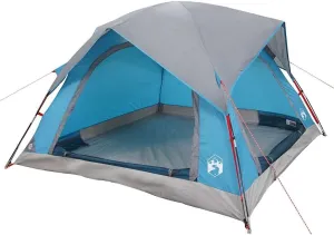 vidaXL Camping Tent Cabin 4-Person Blue Waterproof