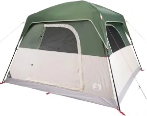 vidaXL Camping Tent Cabin 4-Person Green Waterproof, Tent, Camping shelter, Garden shelter, Garden Tent, Outdoor shelter, Lightweight Tent
