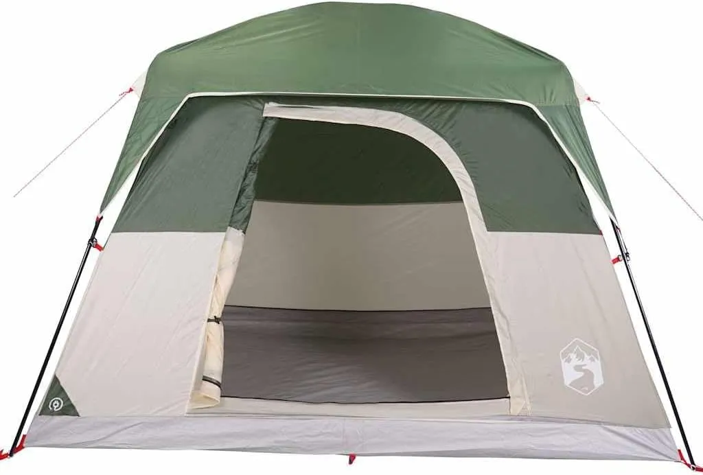 vidaXL Camping Tent Cabin 4-Person Green Waterproof, Tent, Camping shelter, Garden shelter, Garden Tent, Outdoor shelter, Lightweight Tent