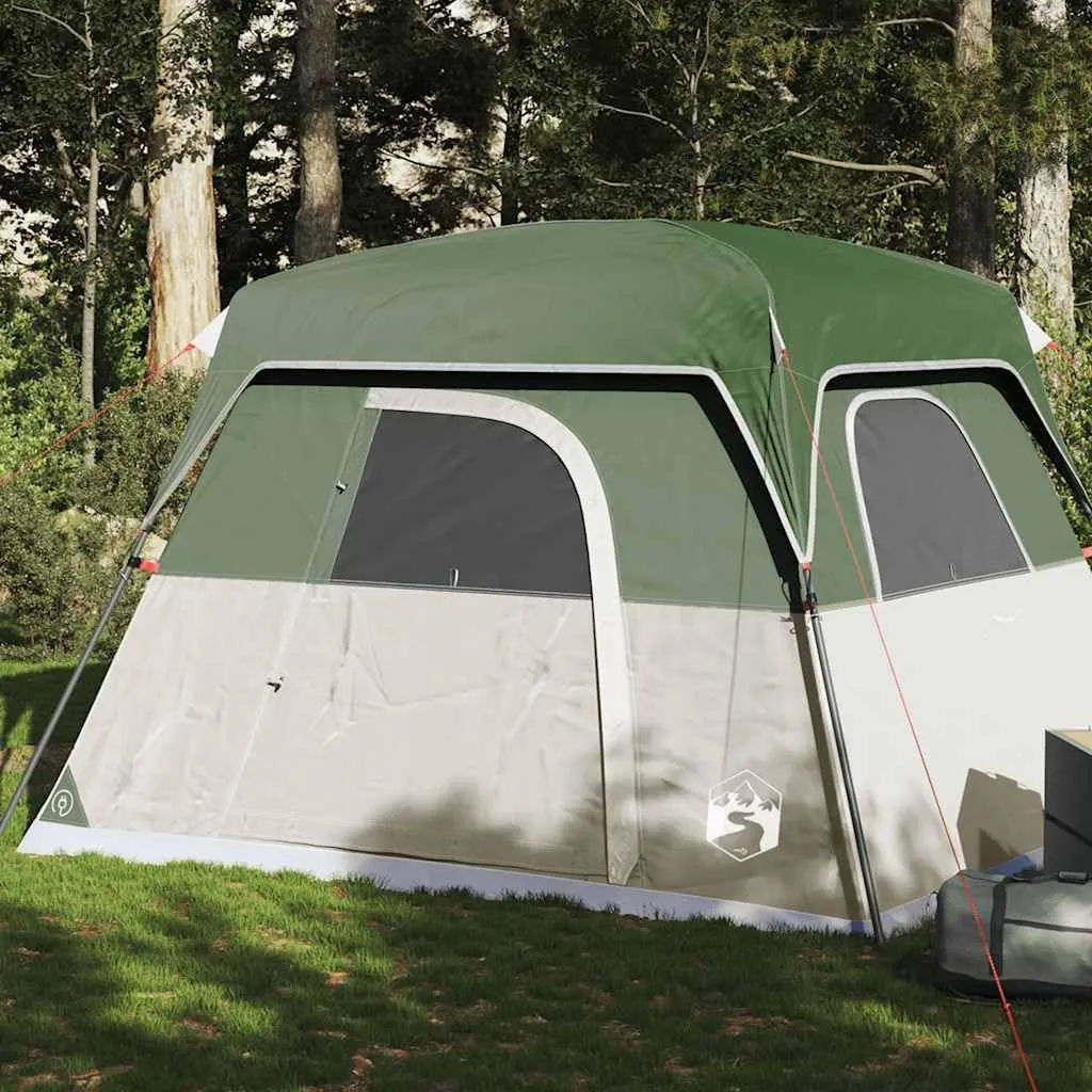 vidaXL Camping Tent Cabin 4-Person Green Waterproof, Tent, Camping shelter, Garden shelter, Garden Tent, Outdoor shelter, Lightweight Tent
