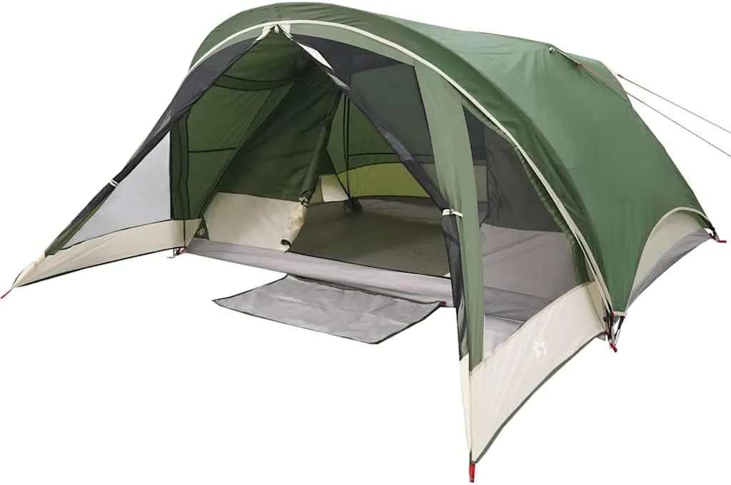 vidaXL Camping Tent Cabin 4-Person Green Waterproof