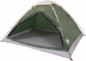 vidaXL Camping Tent Dome 4-Person Green Waterproof
