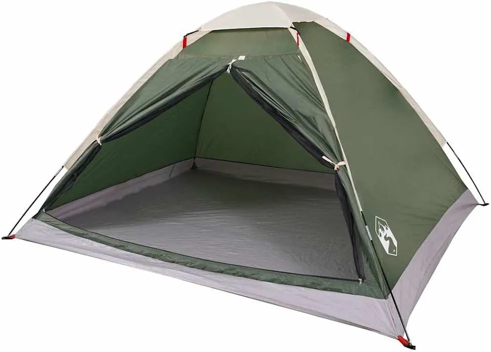 vidaXL Camping Tent Dome 4-Person Green Waterproof