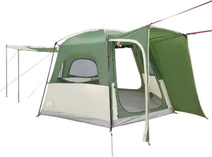 vidaXL Car Tent 4-Person, Camping Gazobo with Carry Bag and E-Port, Vehicle Hiking Tent, Outdoor Shelter for Garden, Green Waterproof