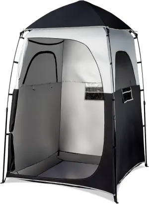 VINGLI 6.8FT Shower Tent, Large Instant Pop Up Shelter with Mesh Floor & Carrying Bag, Privacy Changing Room Tent for Toilet, Camping, Dressing, Lightweight & Sturdy, Easy Set Up