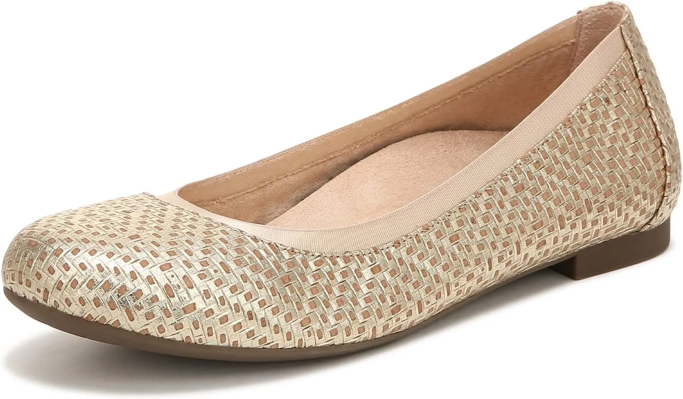 Vionic Women’s Ballet Flat Anita- Supportive Round Toe Dress Shoes That Include a Built-in Arch Support Insole That Corrects Pronation and Helps Heel Pain Relief, Plantar Fasciitis, Sizes 5-12