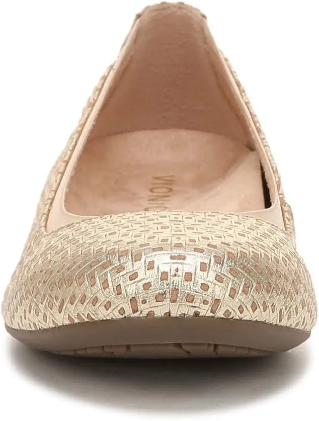 Vionic Women’s Ballet Flat Anita- Supportive Round Toe Dress Shoes That Include a Built-in Arch Support Insole That Corrects Pronation and Helps Heel Pain Relief, Plantar Fasciitis, Sizes 5-12