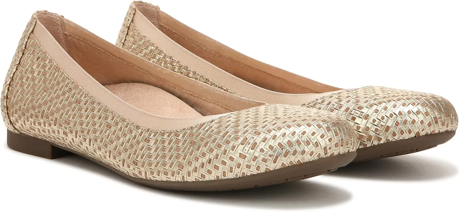 Vionic Women’s Ballet Flat Anita- Supportive Round Toe Dress Shoes That Include a Built-in Arch Support Insole That Corrects Pronation and Helps Heel Pain Relief, Plantar Fasciitis, Sizes 5-12