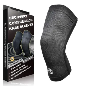 Vital Salveo-Best Recovery Compression Knee Support Sleeve for Man and Women Germanium Knee Brace for Running, Basketball, Hiking, Gym, Workout, Sports (1 PC)-Medium